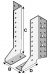 Suport metalic (papuc A) grindă lemn - 2 x 30x148x2 mm